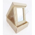 Cutie din lemn pentru bijuterii cu oglindă